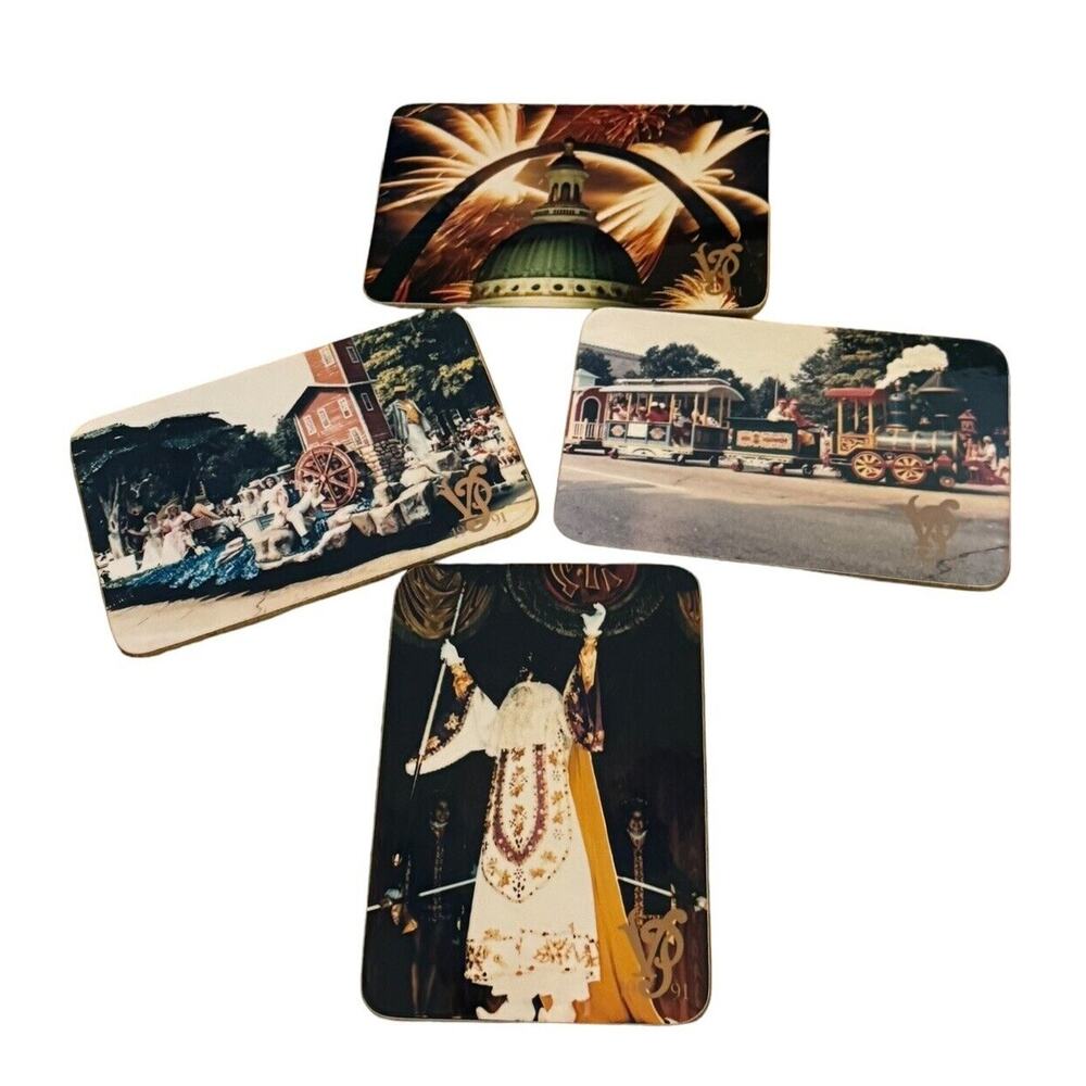 Veiled Prophet 1991 St. Louis Coasters (4) Cork VTG Missouri Secret Society READ